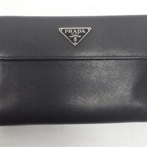Prada Black Saffiano Leather Wallet